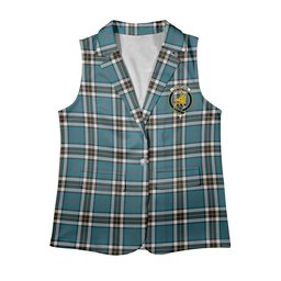 ScotsTee Shop Scottish Thompson Dress Blue Ancient Women's Tartan Sleeveless Blazer Suit Vest