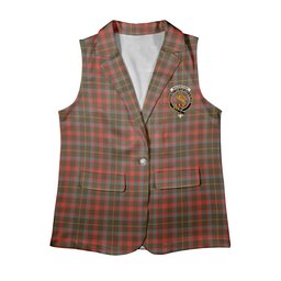 ScotsTee Shop Scottish MacKintosh Hunting Weathered Women's Tartan Sleeveless Blazer Suit Vest