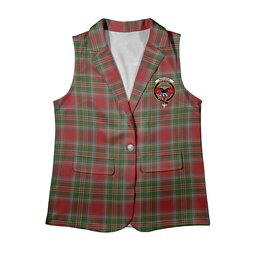 ScotsTee Shop Scottish MacLeod of Gesto 1 Women's Tartan Sleeveless Blazer Suit Vest