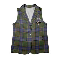 ScotsTee Shop Scottish MacMillan Hunting 2 Women's Tartan Sleeveless Blazer Suit Vest