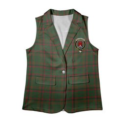 ScotsTee Shop Scottish MacCracken Hunting Women's Tartan Sleeveless Blazer Suit Vest