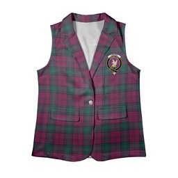 ScotsTee Shop Scottish Lindsay #2 Modern Clan Women's Tartan Sleeveless Blazer Suit Vest