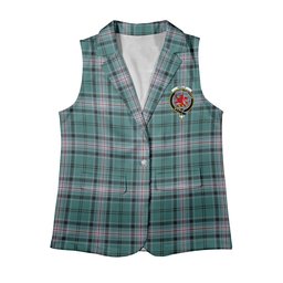 ScotsTee Shop Scottish Kelly of Sleat Hunting Modern Women's Tartan Sleeveless Blazer Suit Vest