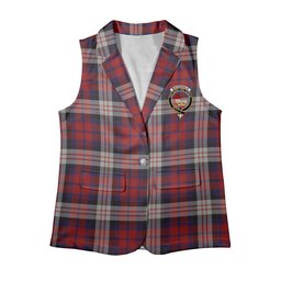 ScotsTee Shop Scottish MacDonald Dress Irish Women's Tartan Sleeveless Blazer Suit Vest