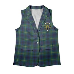 ScotsTee Shop Scottish Johnstone Originaux Modern Clan Women's Tartan Sleeveless Blazer Suit Vest