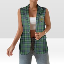 ScotsTee Shop Scottish MacThomas Ancient Women's Tartan Sleeveless Blazer Suit Vest