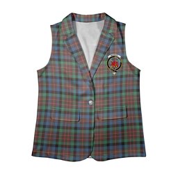ScotsTee Shop Scottish MacDuff Hunting Ancient SC Women's Tartan Sleeveless Blazer Suit Vest