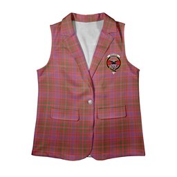 ScotsTee Shop Scottish MacLeod Red Ancient Women's Tartan Sleeveless Blazer Suit Vest