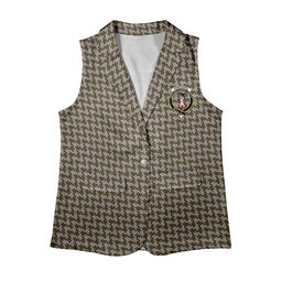 ScotsTee Shop Scottish Shepherd Brown & White Women's Tartan Sleeveless Blazer Suit Vest