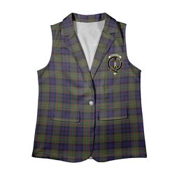 ScotsTee Shop Scottish MacLellan Modern Women's Tartan Sleeveless Blazer Suit Vest