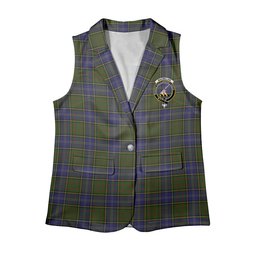 ScotsTee Shop Scottish MacMillan Hunting Modern Women's Tartan Sleeveless Blazer Suit Vest