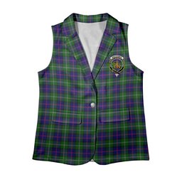 ScotsTee Shop Scottish MacThomas Modern Women's Tartan Sleeveless Blazer Suit Vest