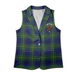 ScotsTee Shop Scottish Johnston Modern Women's Tartan Sleeveless Blazer Suit Vest