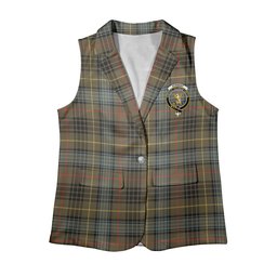 ScotsTee Shop Scottish Stewart Hunting Weathered Women's Tartan Sleeveless Blazer Suit Vest