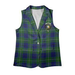 ScotsTee Shop Scottish Oliphant Modern Women's Tartan Sleeveless Blazer Suit Vest