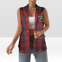 ScotsTee Shop Scottish Pitcairn Heritage Modern Women's Tartan Sleeveless Blazer Suit Vest