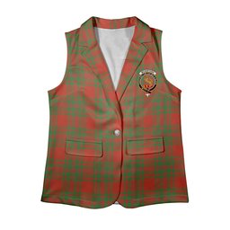 ScotsTee Shop Scottish McKintosh Red Ancient Women's Tartan Sleeveless Blazer Suit Vest