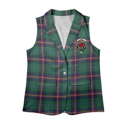 ScotsTee Shop Scottish Young Modern Clan Women's Tartan Sleeveless Blazer Suit Vest