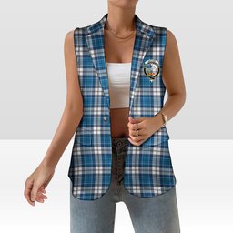 ScotsTee Shop Scottish Hutton SC Women's Tartan Sleeveless Blazer Suit Vest
