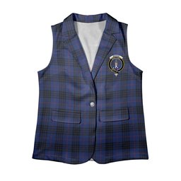 ScotsTee Shop Scottish MacKay Blue Modern Women's Tartan Sleeveless Blazer Suit Vest