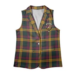 ScotsTee Shop Scottish McMillan Modern Women's Tartan Sleeveless Blazer Suit Vest