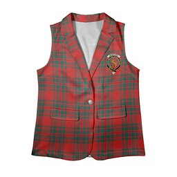 ScotsTee Shop Scottish McIntosh Red Modern Women's Tartan Sleeveless Blazer Suit Vest