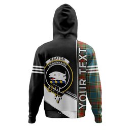 ScotsTee Shop Scottish Beaton Ancient Clan Crest Tartan Hoodie Quarter Personalized