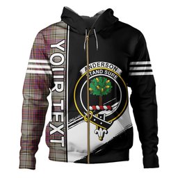 ScotsTee Shop Scottish Anderson Ross Weathered Clan Crest Tartan Hoodie Quarter Personalized