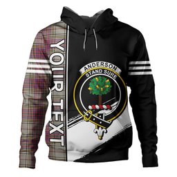 ScotsTee Shop Scottish Anderson Ross Weathered Clan Crest Tartan Hoodie Quarter Personalized