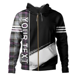 ScotsTee Shop Scottish Alexander of Menstry Hunting Weathered Clan Crest Tartan Hoodie Quarter Personalized