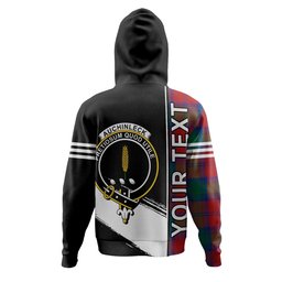 ScotsTee Shop Scottish Auchinleck Clan Crest Tartan Hoodie Quarter Personalized