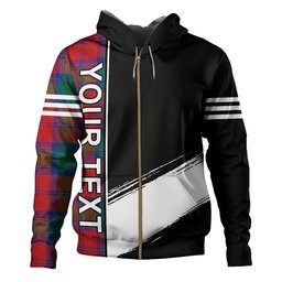ScotsTee Shop Scottish Auchinleck Clan Crest Tartan Hoodie Quarter Personalized