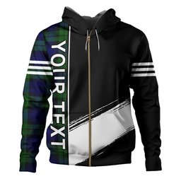 ScotsTee Shop Scottish Bannatyne Clan Crest Tartan Hoodie Quarter Personalized