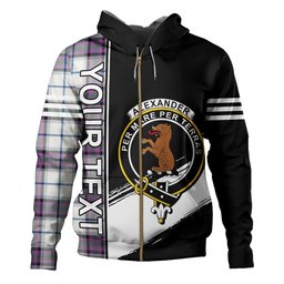 ScotsTee Shop Scottish Alexander of Menstry Dress Ancient Clan Crest Tartan Hoodie Quarter Personalized