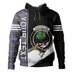 ScotsTee Shop Scottish Anderson Old Weathered Clan Crest Tartan Hoodie Quarter Personalized