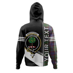 ScotsTee Shop Scottish Anderson of Kinneddar Hunting Clan Crest Tartan Hoodie Quarter Personalized