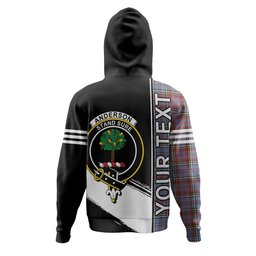 ScotsTee Shop Scottish Anderson Red Weathered Clan Crest Tartan Hoodie Quarter Personalized