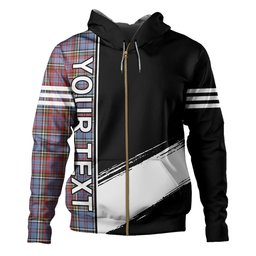 ScotsTee Shop Scottish Anderson Red Weathered Clan Crest Tartan Hoodie Quarter Personalized