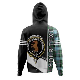 ScotsTee Shop Scottish Alexander of Menstry Hunting Ancient Clan Crest Tartan Hoodie Quarter Personalized