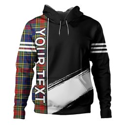 ScotsTee Shop Scottish Beaton Modern Clan Crest Tartan Hoodie Quarter Personalized