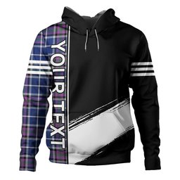 ScotsTee Shop Scottish Alexander of Menstry Modern Clan Crest Tartan Hoodie Quarter Personalized