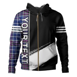 ScotsTee Shop Scottish Alexander of Menstry Modern Clan Crest Tartan Hoodie Quarter Personalized