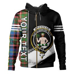 ScotsTee Shop Scottish Aikenhead Clan Crest Tartan Hoodie Quarter Personalized