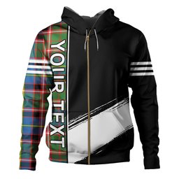 ScotsTee Shop Scottish Aikenhead Clan Crest Tartan Hoodie Quarter Personalized