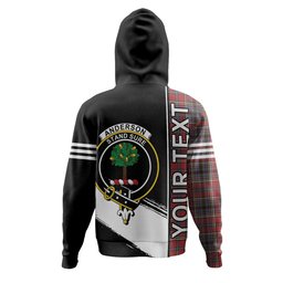 ScotsTee Shop Scottish Anderson of Ardbrake Weathered Clan Crest Tartan Hoodie Quarter Personalized