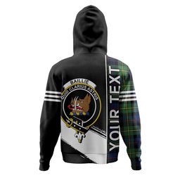 ScotsTee Shop Scottish Baillie Modern Clan Crest Tartan Hoodie Quarter Personalized