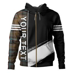 ScotsTee Shop Scottish Baillie Weathered Clan Crest Tartan Hoodie Quarter Personalized