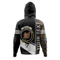 ScotsTee Shop Scottish Baillie Weathered Clan Crest Tartan Hoodie Quarter Personalized