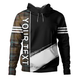 ScotsTee Shop Scottish Baillie Weathered Clan Crest Tartan Hoodie Quarter Personalized