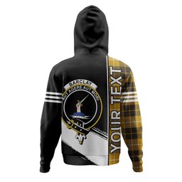 ScotsTee Shop Scottish Barclay Dress Weathered Clan Crest Tartan Hoodie Quarter Personalized